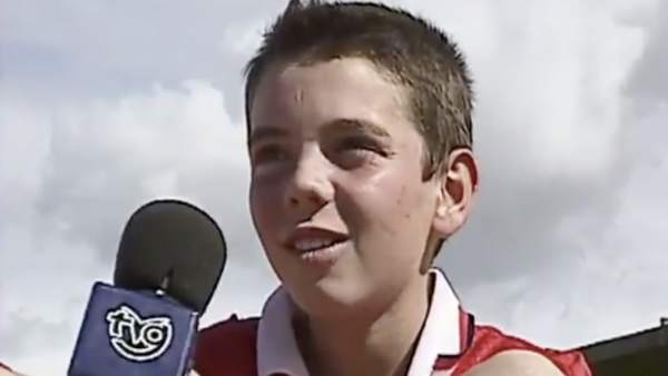 Iago Aspas, de niño. Iago Aspas, de niño.