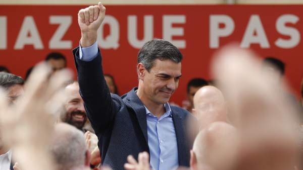 Pedro Sánchez en un mitin en San Sebastián Pedro Sánchez en un mitin en San Sebastián