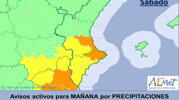 La Aemet mantiene para este sábado La Aemet mantiene para este sábado