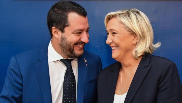 Salvini y Le Pen Salvini y Le Pen
