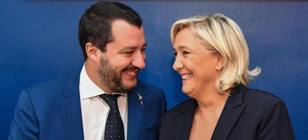 Salvini y Le Pen