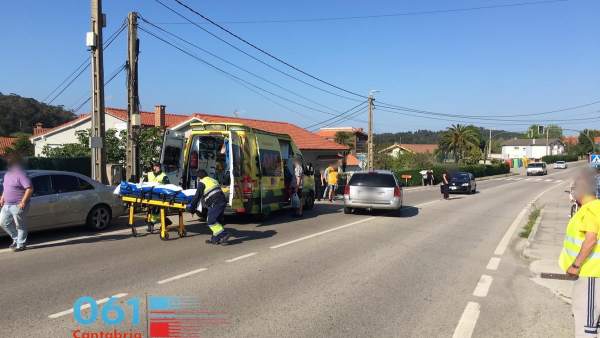 Evacuado a urgencias un ciclista de 17 años atropellado en Pontejos Evacuado a urgencias un ciclista de 17 años atropellado en Pontejos