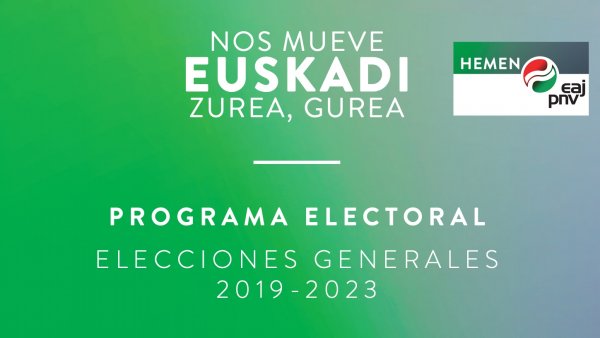Portada del programa electoral del PNV Portada del programa electoral del PNV