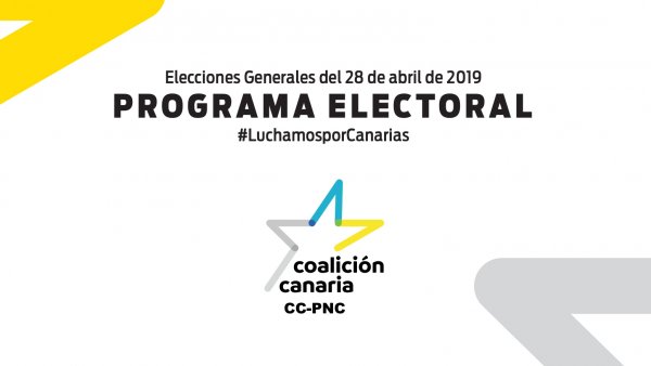 Portada del programa electoral de Coalición Canaria Portada del programa electoral de Coalición Canaria