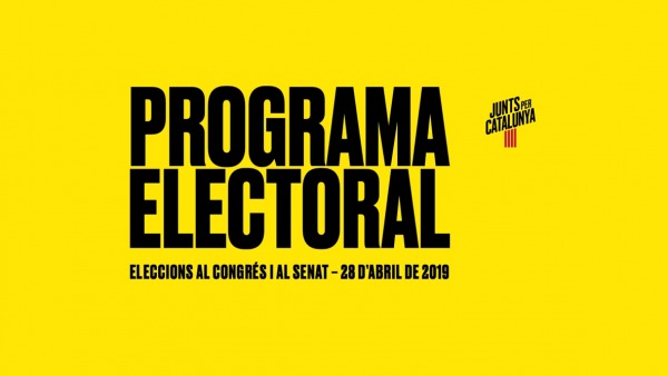 Portada del programa electoral de Junts per Catalunya Portada del programa electoral de Junts per Catalunya