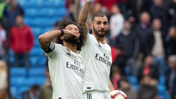 Marcelo y Benzema. Marcelo y Benzema.