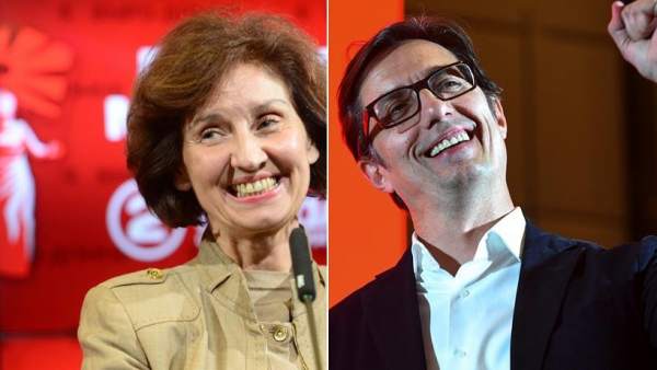 Gordana Siljanovska Davkova y Stevo Pendarovski. Gordana Siljanovska Davkova y Stevo Pendarovski.