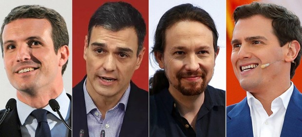 Sánchez, Casado, Iglesias y Rivera