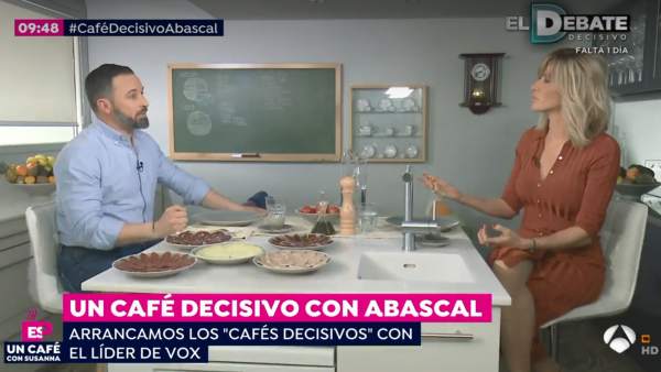 Santiago Abascal y Susanna Griso Santiago Abascal y Susanna Griso