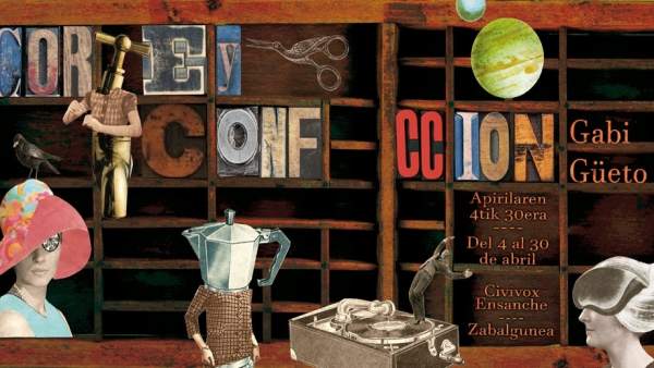 El artista pamplonés Gabi Güeto expone en Civivox Ensanche 'Corte y confección', una muestra de collages El artista pamplonés Gabi Güeto expone en Civivox Ensanche 'Corte y confección', una muestra de collages