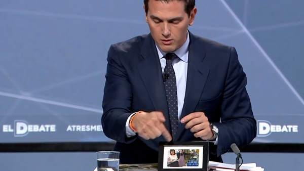 Rivera, durante el debate Rivera, durante el debate