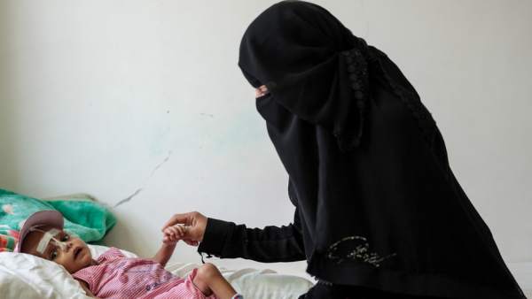 Pacientes en el hospital de Taiz. Pacientes en el hospital de Taiz.