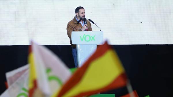 Acto de campaña de Vox en Madrid. Acto de campaña de Vox en Madrid.