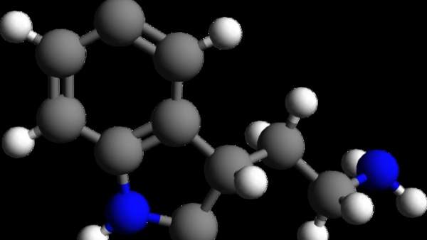 Molécula de serotonina Molécula de serotonina