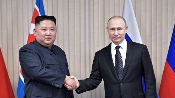 El presidente de Rusia, Vladimir Putin, y el líder de Corea del Norte, Kim Jong-un. El presidente de Rusia, Vladimir Putin, y el líder de Corea del Norte, Kim Jong-un.