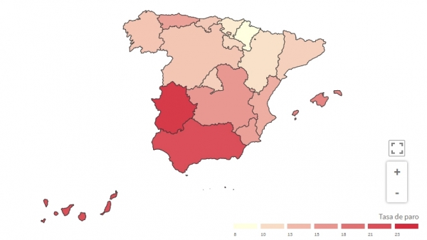Cifras de paro por Comunidades Cifras de paro por Comunidades