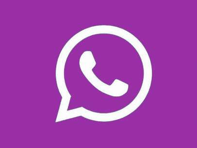 Logo de WhatsApp de color morado.