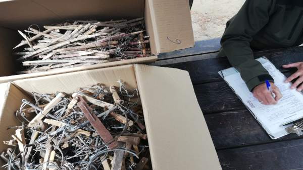 Cádiz.-Sucesos.- Retirados 760 artilugios usados para caza furtiva en el Parque de los Toruños Cádiz.-Sucesos.- Retirados 760 artilugios usados para caza furtiva en el Parque de los Toruños