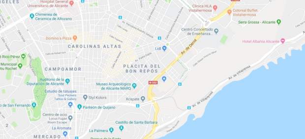N-332 a su paso por Alicante