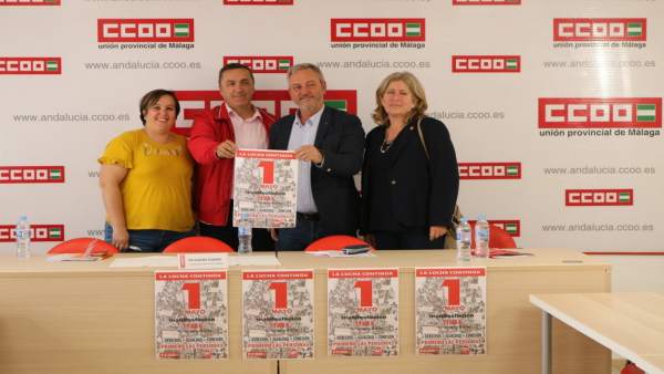 Málaga.- CCOO y UGT llaman a secundar la manifestación del 1 de mayo en Málaga por más igualdad, derechos y cohesión Málaga.- CCOO y UGT llaman a secundar la manifestación del 1 de mayo en Málaga por más igualdad, derechos y cohesión
