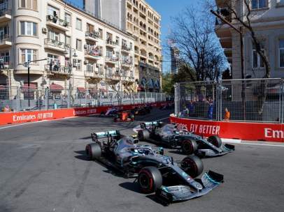 Bottas y Hamilton