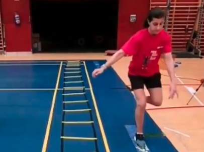 Carolina Marín ya trabaja sin muletas