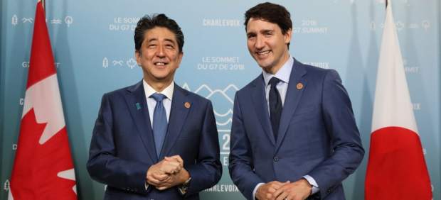 Shinzo Abe y Justin Trudeau