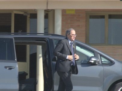 Torra, a su llegada a Soto del Real