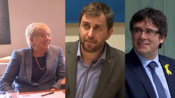 Puigdemont, Comín y Ponsatí Puigdemont, Comín y Ponsatí
