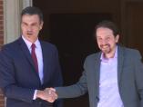 Sánchez recibe a Iglesias en La Moncloa