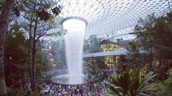 Cascada del aeropuerto de Singapur Cascada del aeropuerto de Singapur