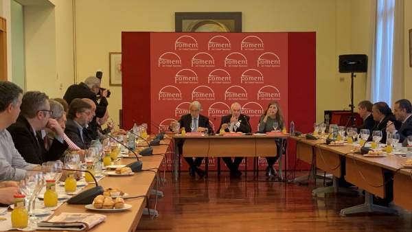 Desayuno de empresarios en Foment del Treball. Desayuno de empresarios en Foment del Treball.