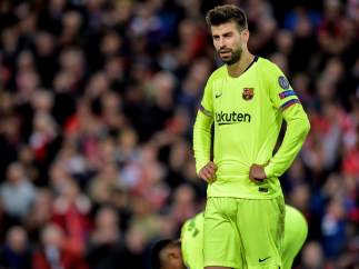 Piqué, tras la eliminación del Barça en Anfield