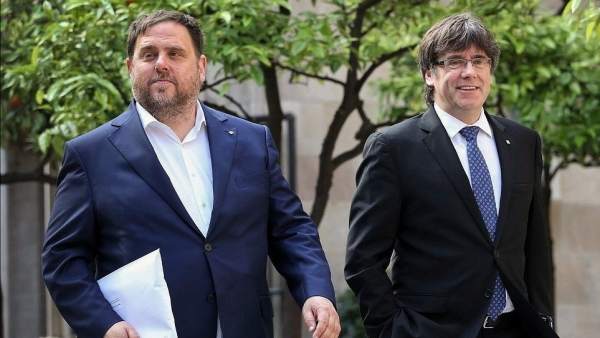 Oriol Junqueras y Carles Puigdemont Oriol Junqueras y Carles Puigdemont