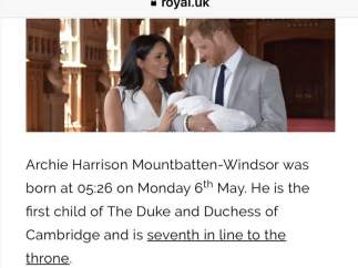Error en la web de la Familia Real Británica