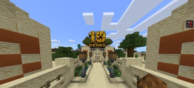 El mapa gigante por el décimo aniversario de 'Minecraft'