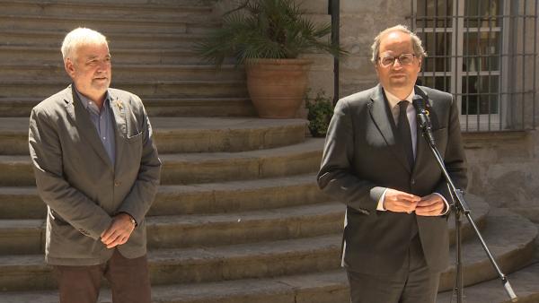 Torra recibe a Matamala como al primero de los exiliados que ha regresado Torra recibe a Matamala como al primero de los exiliados que ha regresado