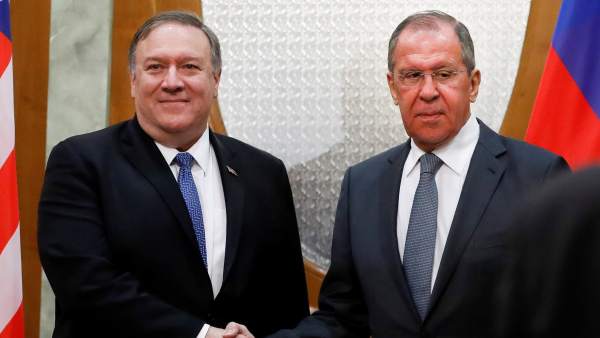 Pompeo y Lavrov Pompeo y Lavrov