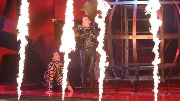 Hatari, de Islandia, en la semifinal de Eurovisión 2019 Hatari, de Islandia, en la semifinal de Eurovisión 2019