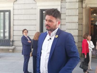 Gabriel Rufián, este jueves en el Congreso.