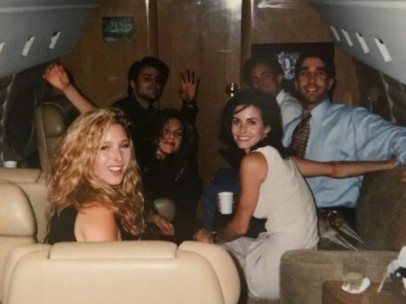 Lisa Kudrow, Jennifer Aniston, Matt LeBlanc, Matthew Perry, David Schwimmer y Courteney Cox en una foto anterior al estreno de 'Friends'