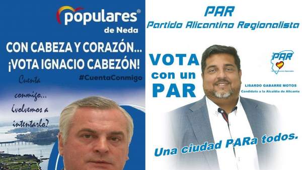 Las campañas electorales del PP de Neda (A Coruña) y el PAR (Alicante) Las campañas electorales del PP de Neda (A Coruña) y el PAR (Alicante)