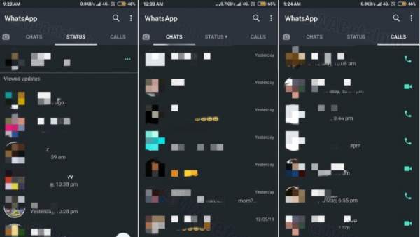 'Modo noche' de Whatsapp 'Modo noche' de Whatsapp