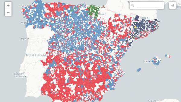 'Feudos' de los partidos en los municipios españoles 'Feudos' de los partidos en los municipios españoles