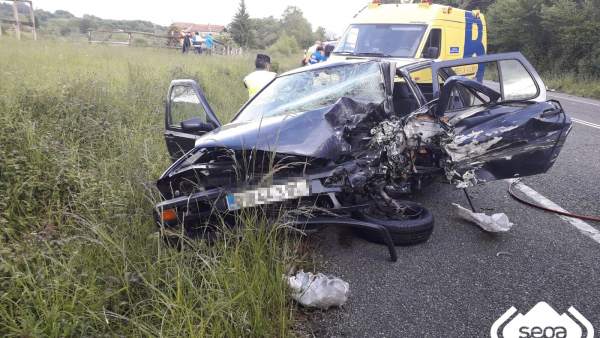 Sucesos.- Un fallecido y dos heridos en un accidente en la N-634 en Nava Sucesos.- Un fallecido y dos heridos en un accidente en la N-634 en Nava