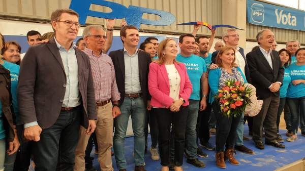 Acto del PP en Nigrán con Alberto Núñez Feijóo, Ana Pastor y Pablo Casado Acto del PP en Nigrán con Alberto Núñez Feijóo, Ana Pastor y Pablo Casado