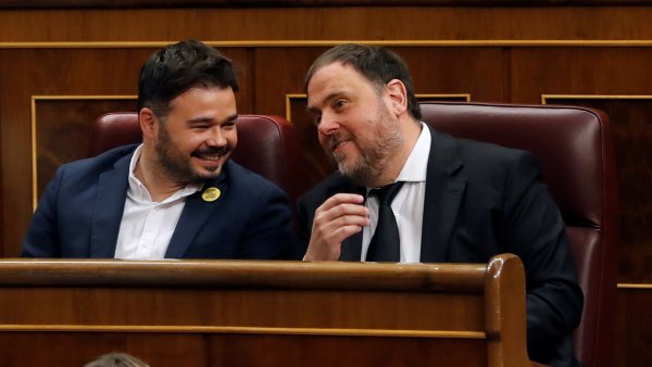 Junqueras, junto a Rufián Junqueras, junto a Rufián