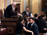 El presidente de la Mesa de Edad, el socialista burgalés Agustín Zamarrón.
