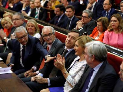 Los senadores del PP durante la elección de la mesa del Senado.