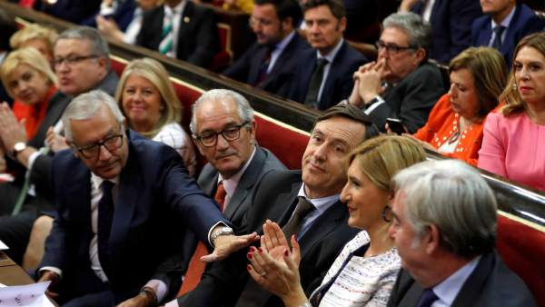 Los senadores del PP durante la elección de la mesa del Senado. Los senadores del PP durante la elección de la mesa del Senado.